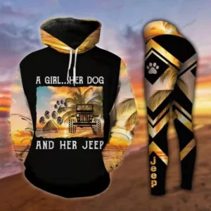 A girl her dog and her jeep hoodie best sale