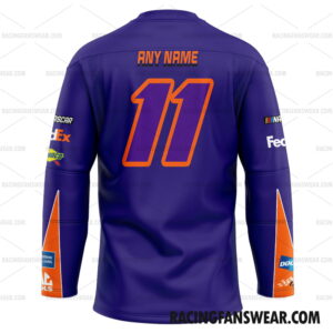 Denny Hamlin Nascar Racing 2018 Customize Name and Number Clothes Baseball Jersey Hockey Jersey 4 Nascar store - Loyal fans of Denny Hamlin's Unisex Baseball Jerseys,Kid Baseball Jerseys,Youth Baseball Jerseys,Men's Hockey Jerseys,WoMen's Hockey Jerseys,Youth's Hockey Jerseys:vintage nascar racing suit,uniform,apparel,shirts,merch,hoodie,jackets,shorts,sweatshirt,outfits,clothes