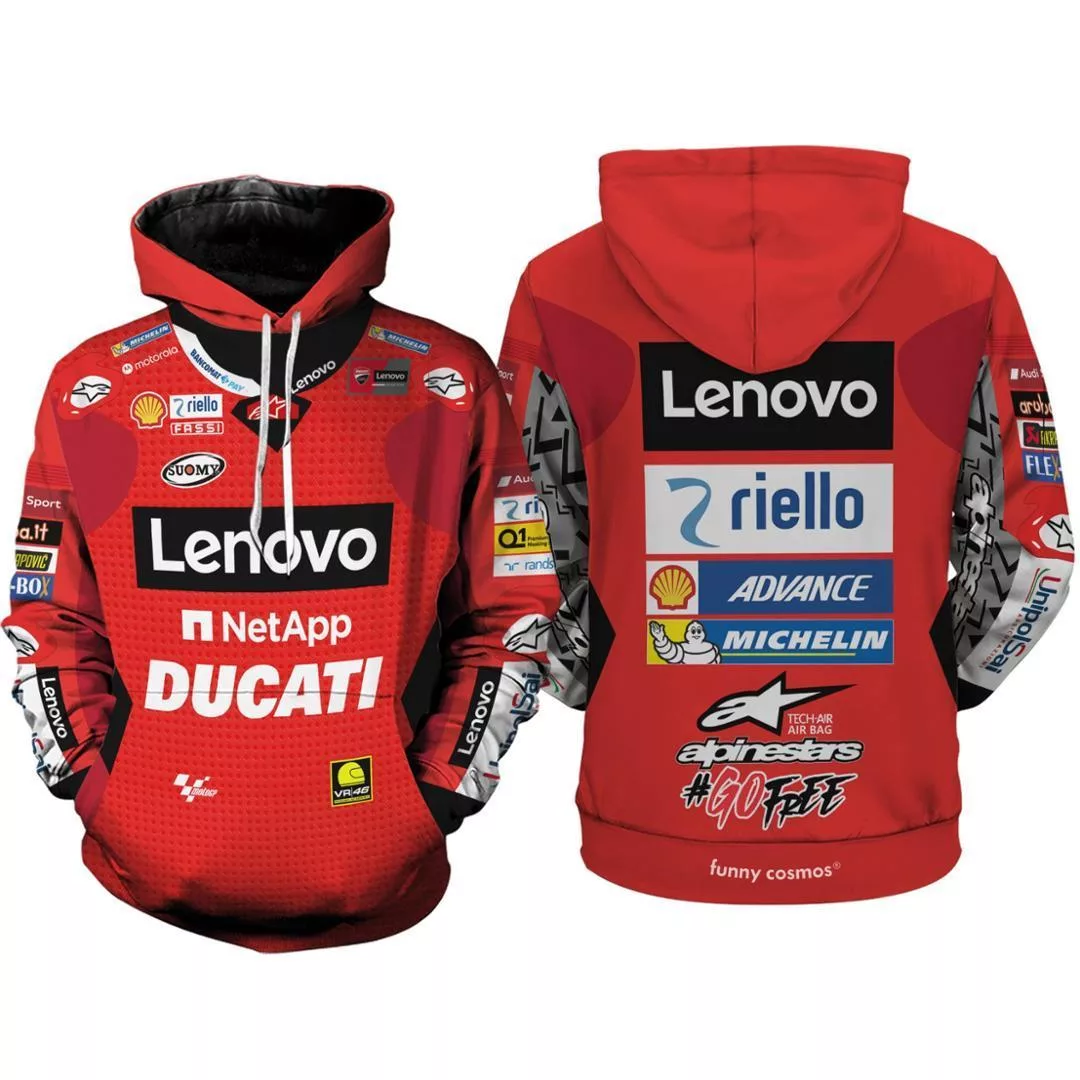 Francesco Bagnaia Motogp 2022 Shirt Hoodie Racing Uniform Clothes Sweatshirt  Zip Hoodie Sweatpant - Racing Fans Wear