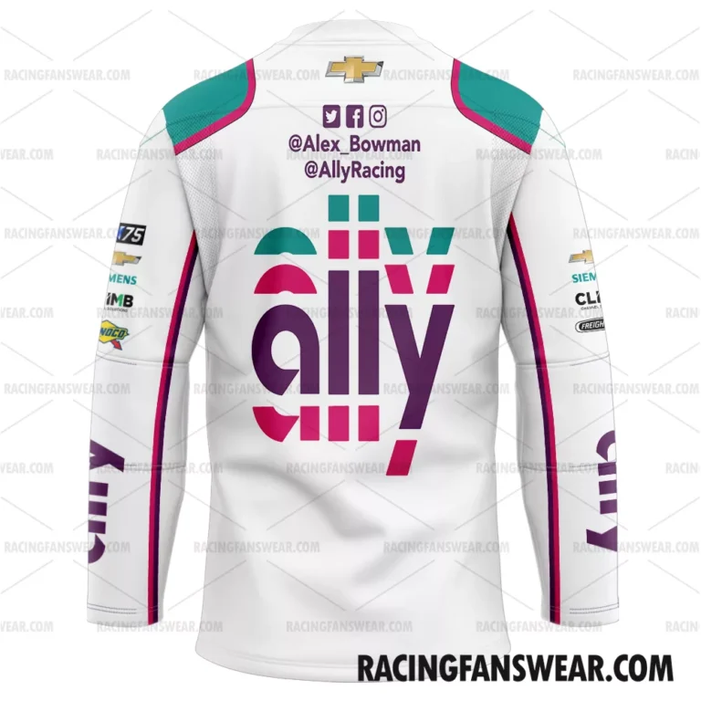 Nascar store - Loyal fans of Alex Bowman's Men's Hockey Jerseys,WoMen's Hockey Jerseys,Youth's Hockey Jerseys:vintage nascar racing suit,uniform,apparel,shirts,merch,hoodie,jackets,shorts,sweatshirt,outfits,clothes