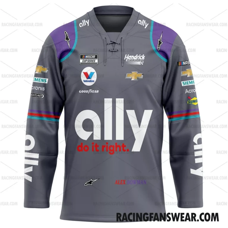 Nascar store - Loyal fans of Alex Bowman's Men's Hockey Jerseys,WoMen's Hockey Jerseys,Youth's Hockey Jerseys:vintage nascar racing suit,uniform,apparel,shirts,merch,hoodie,jackets,shorts,sweatshirt,outfits,clothes