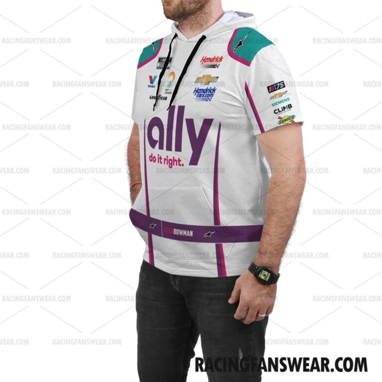 Nascar store - Loyal fans of Alex Bowman's Bomber Jacket,Unisex Thick Coat,Unisex Sleeveless Hoodie,Unisex Hooded T-Shirt,Kid Sleeveless Hoodie,Kid Hooded T-Shirts,Kid Thick Coat:vintage nascar racing suit,uniform,apparel,shirts,merch,hoodie,jackets,shorts,sweatshirt,outfits,clothes