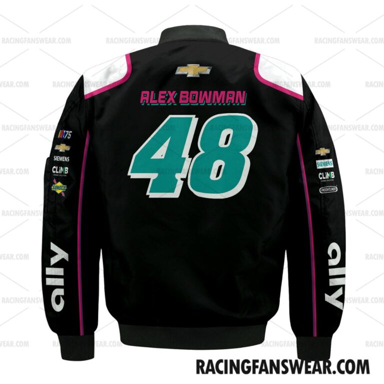 Nascar store - Loyal fans of Alex Bowman's Bomber Jacket,Unisex Thick Coat,Unisex Sleeveless Hoodie,Unisex Hooded T-Shirt,Kid Sleeveless Hoodie,Kid Hooded T-Shirts,Kid Thick Coat:vintage nascar racing suit,uniform,apparel,shirts,merch,hoodie,jackets,shorts,sweatshirt,outfits,clothes