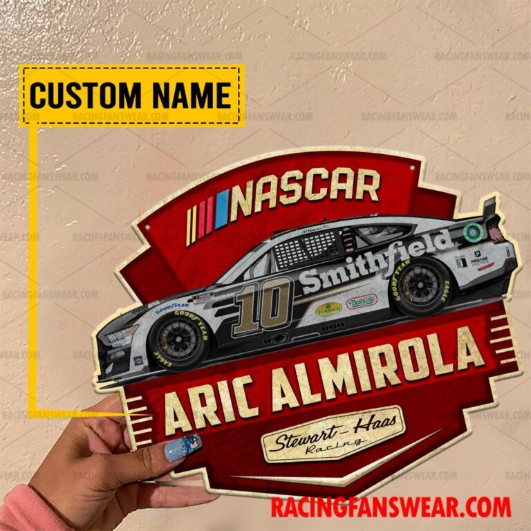 Nascar store - Loyal fans of Aric Almirola's Cut Metal Signs:vintage nascar racing suit,uniform,apparel,shirts,merch,hoodie,jackets,shorts,sweatshirt,outfits,clothes