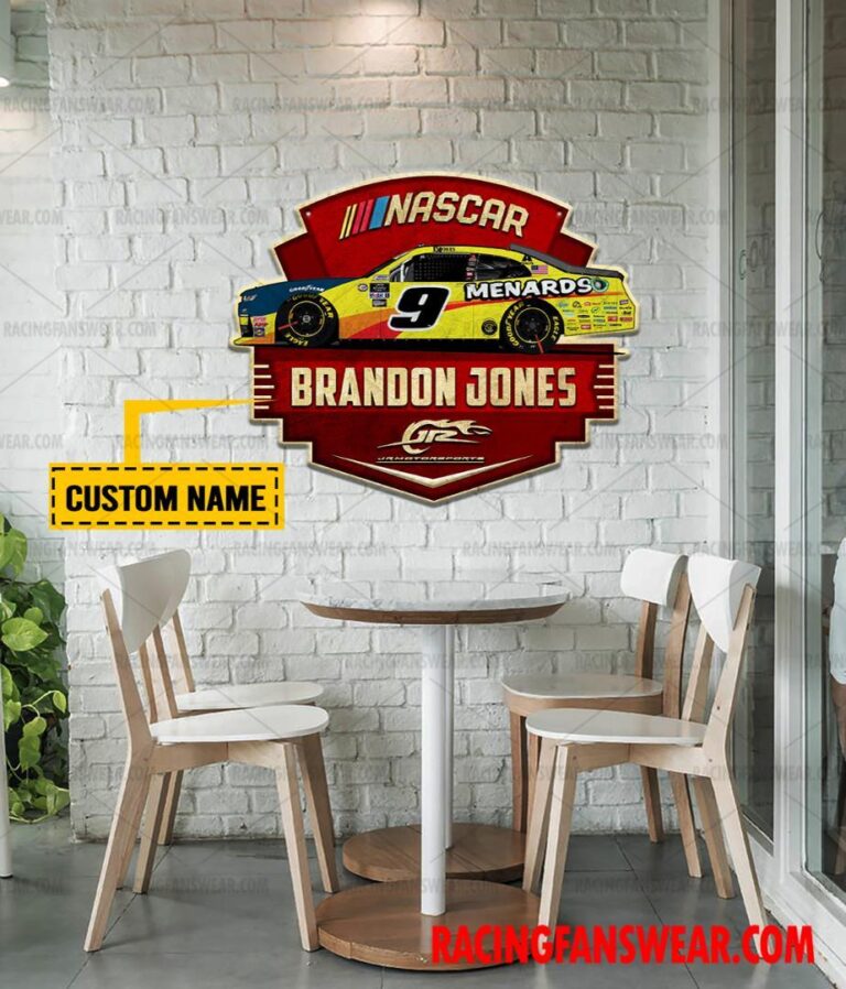 Nascar store - Loyal fans of Brandon Jones's Cut Metal Signs:vintage nascar racing suit,uniform,apparel,shirts,merch,hoodie,jackets,shorts,sweatshirt,outfits,clothes