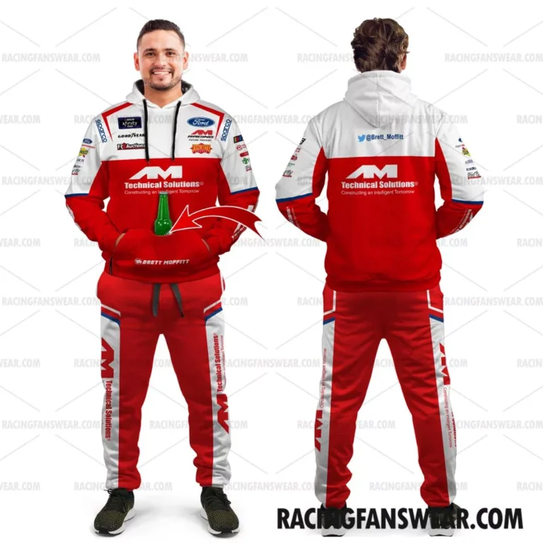 Nascar store - Loyal fans of Brett Moffitt's Combo Unisex Pop Top Hoodie + Unisex Long Pants,Unisex Pop Top Hoodie,Unisex Long Pants:vintage nascar racing suit,uniform,apparel,shirts,merch,hoodie,jackets,shorts,sweatshirt,outfits,clothes