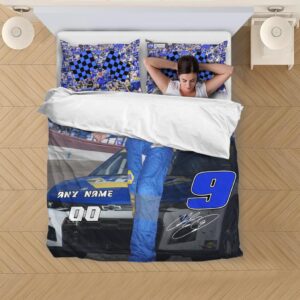 Chase Elliott Nascar Racing Custom Name and Number Bedding Duvet Cover + 1|2 Pillow Cases 4 Nascar store - Loyal fans of Chase Elliott's Bedding Duvet Cover + 1/2 Pillow Cases:vintage nascar racing suit,uniform,apparel,shirts,merch,hoodie,jackets,shorts,sweatshirt,outfits,clothes