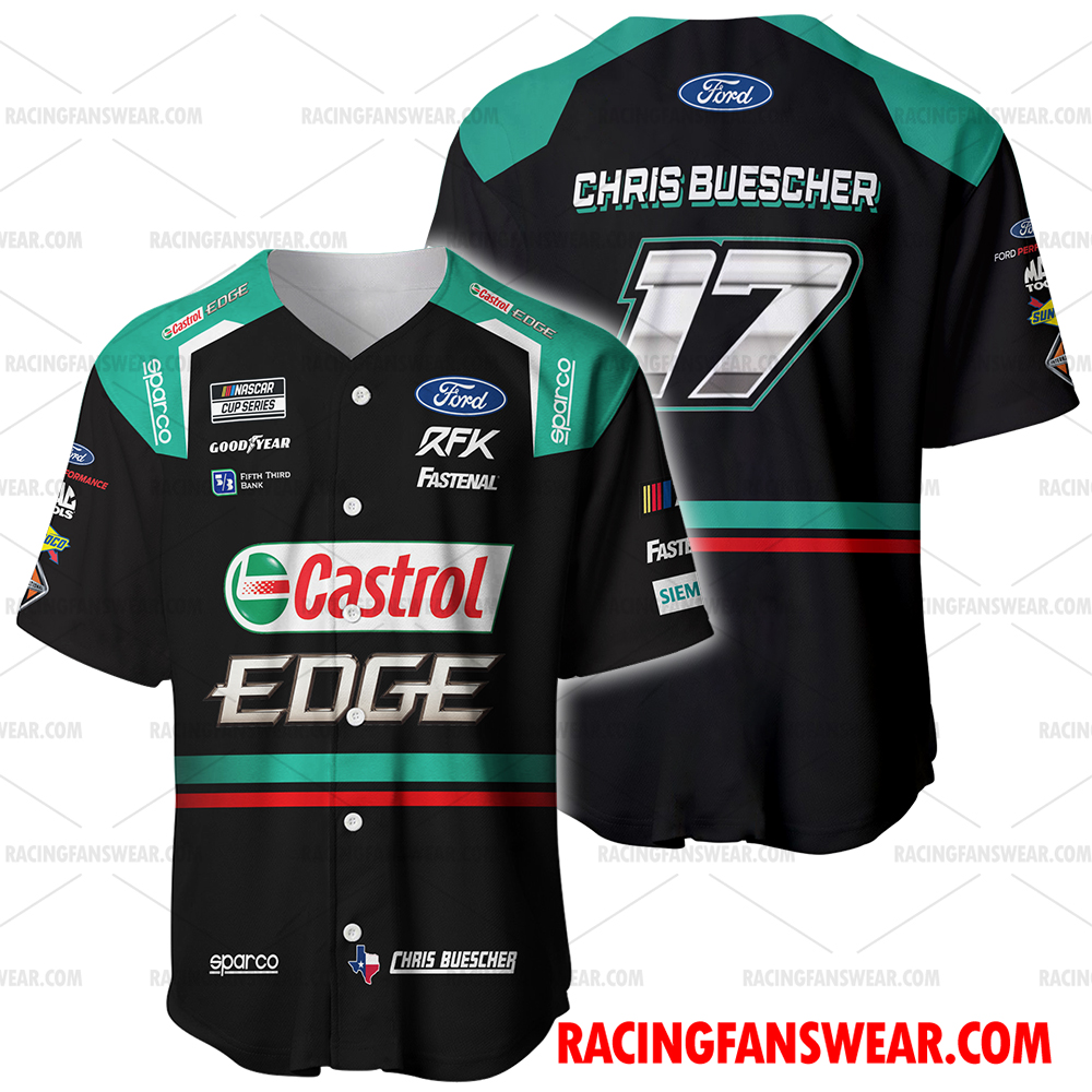 Chris Buescher Nascar 2023 Racing Uniform Apparel Clothes Baseball ...