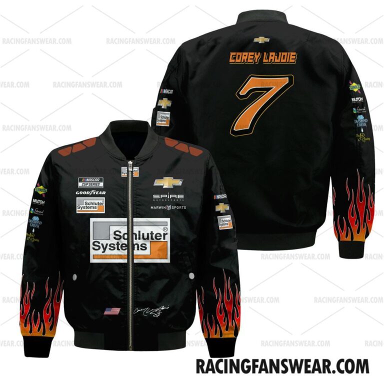 Nascar store - Loyal fans of Corey LaJoie's Bomber Jacket,Unisex Thick Coat,Unisex Sleeveless Hoodie,Unisex Hooded T-Shirt,Kid Sleeveless Hoodie,Kid Hooded T-Shirts,Kid Thick Coat:vintage nascar racing suit,uniform,apparel,shirts,merch,hoodie,jackets,shorts,sweatshirt,outfits,clothes