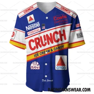 Dale Jarrett Nascar 1990 Nestle Crunch Film Racing Suit Uniform Apparel Clothes Adult Kid Youth Baseball Jersey 1 Nascar store - Loyal fans of Dale Jarrett's Unisex Baseball Jerseys,Kid Baseball Jerseys,Youth Baseball Jerseys:vintage nascar racing suit,uniform,apparel,shirts,merch,hoodie,jackets,shorts,sweatshirt,outfits,clothes