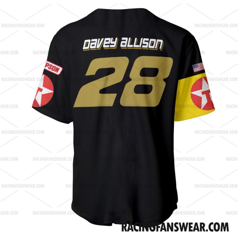 Davey Allison Nascar Racing Uniform Apparel Clothes Baseball Jersey ...