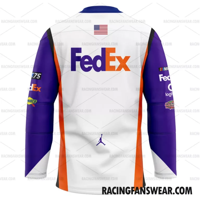 Nascar store - Loyal fans of Denny Hamlin's Men's Hockey Jerseys,WoMen's Hockey Jerseys,Youth's Hockey Jerseys:vintage nascar racing suit,uniform,apparel,shirts,merch,hoodie,jackets,shorts,sweatshirt,outfits,clothes