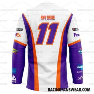 Denny Hamlin Nascar Racing 2022 Customize Name and Number Clothes Baseball Jersey Hockey Jersey 4 Nascar store - Loyal fans of Denny Hamlin's Unisex Baseball Jerseys,Kid Baseball Jerseys,Youth Baseball Jerseys,Men's Hockey Jerseys,WoMen's Hockey Jerseys,Youth's Hockey Jerseys:vintage nascar racing suit,uniform,apparel,shirts,merch,hoodie,jackets,shorts,sweatshirt,outfits,clothes