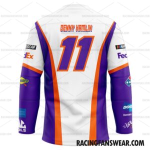 Denny Hamlin Nascar Racing 2022 Uniform Apparel Clothes Baseball Jersey Hockey Jersey 4 Nascar store - Loyal fans of Denny Hamlin's Unisex Baseball Jerseys,Kid Baseball Jerseys,Youth Baseball Jerseys,Men's Hockey Jerseys,WoMen's Hockey Jerseys,Youth's Hockey Jerseys:vintage nascar racing suit,uniform,apparel,shirts,merch,hoodie,jackets,shorts,sweatshirt,outfits,clothes
