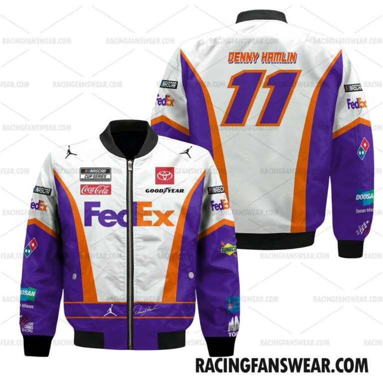 Nascar store - Loyal fans of Denny Hamlin's Bomber Jacket,Unisex Thick Coat,Unisex Sleeveless Hoodie,Unisex Hooded T-Shirt,Kid Sleeveless Hoodie,Kid Hooded T-Shirts,Kid Thick Coat:vintage nascar racing suit,uniform,apparel,shirts,merch,hoodie,jackets,shorts,sweatshirt,outfits,clothes