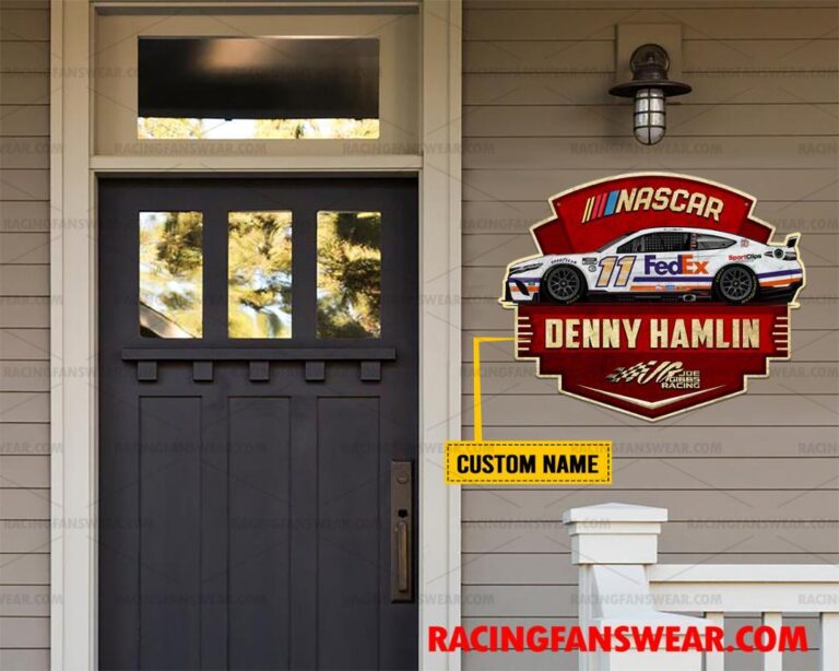 Nascar store - Loyal fans of Denny Hamlin's Cut Metal Signs:vintage nascar racing suit,uniform,apparel,shirts,merch,hoodie,jackets,shorts,sweatshirt,outfits,clothes