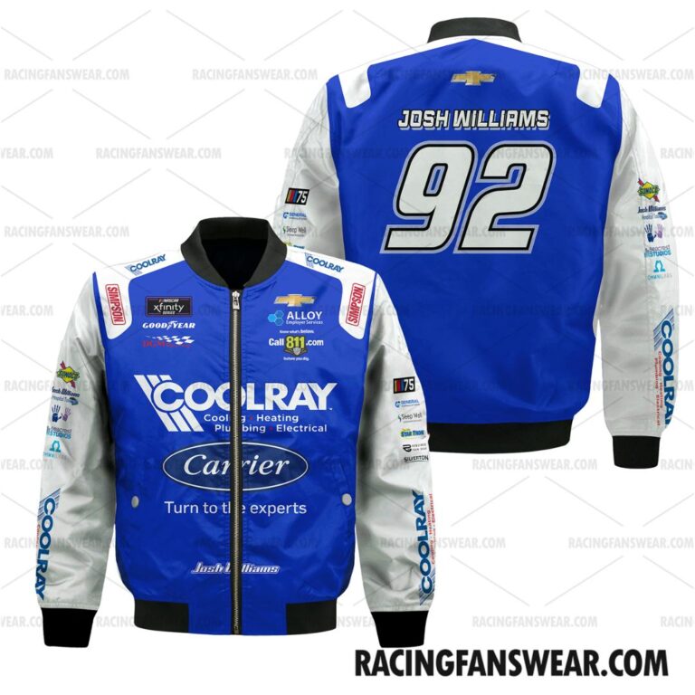 Nascar store - Loyal fans of Josh Williams's Bomber Jacket,Unisex Thick Coat,Unisex Sleeveless Hoodie,Unisex Hooded T-Shirt,Kid Sleeveless Hoodie,Kid Hooded T-Shirts,Kid Thick Coat:vintage nascar racing suit,uniform,apparel,shirts,merch,hoodie,jackets,shorts,sweatshirt,outfits,clothes