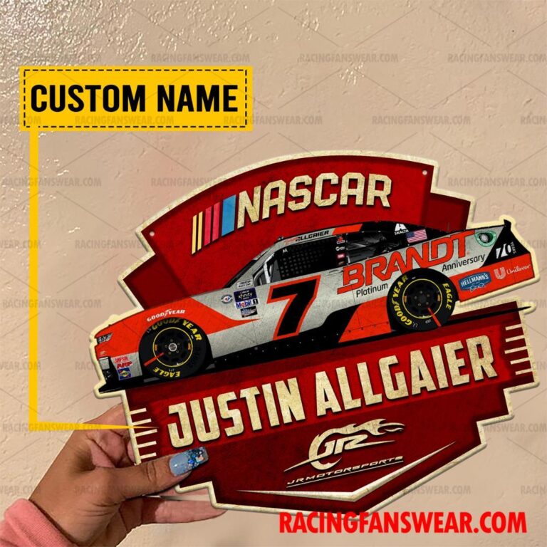 Nascar store - Loyal fans of Justin Allgaier's Cut Metal Signs:vintage nascar racing suit,uniform,apparel,shirts,merch,hoodie,jackets,shorts,sweatshirt,outfits,clothes