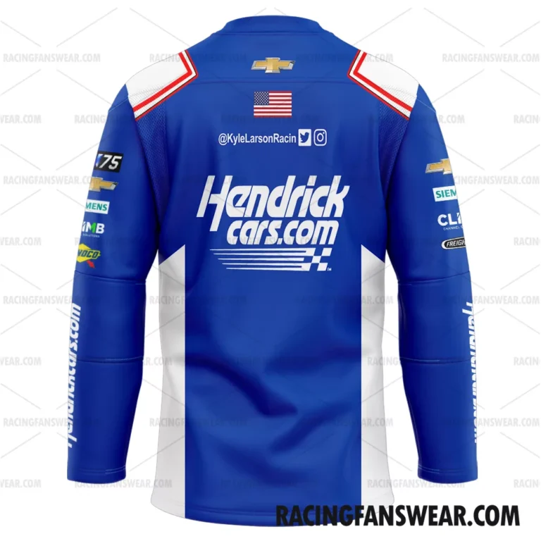 Nascar store - Loyal fans of Kyle Larson's Men's Hockey Jerseys,WoMen's Hockey Jerseys,Youth's Hockey Jerseys:vintage nascar racing suit,uniform,apparel,shirts,merch,hoodie,jackets,shorts,sweatshirt,outfits,clothes