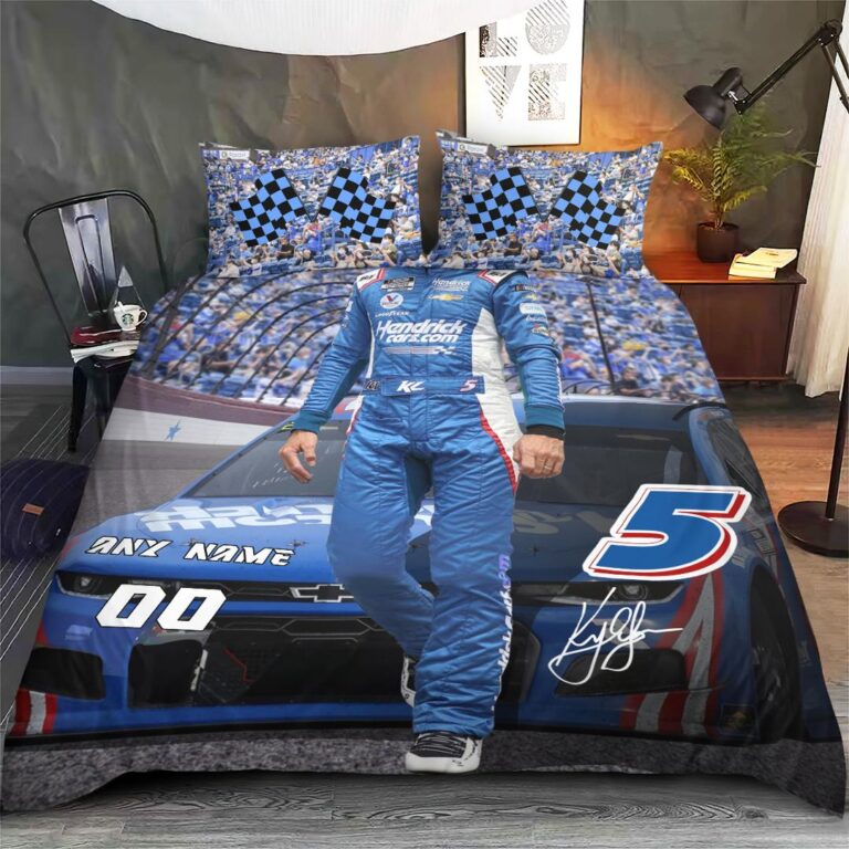 Nascar store - Loyal fans of Kyle Larson's Bedding Duvet Cover + 1/2 Pillow Cases:vintage nascar racing suit,uniform,apparel,shirts,merch,hoodie,jackets,shorts,sweatshirt,outfits,clothes