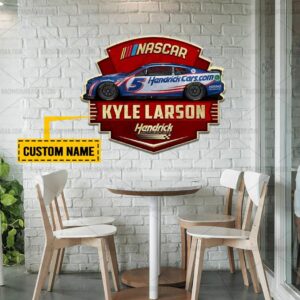 Nascar store - Loyal fans of Kyle Larson's Cut Metal Signs:vintage nascar racing suit,uniform,apparel,shirts,merch,hoodie,jackets,shorts,sweatshirt,outfits,clothes