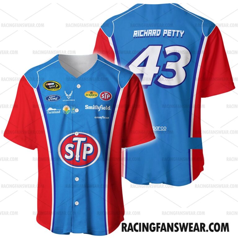 Richard Petty Nascar Racing Uniform Apparel Clothes Baseball Jersey ...