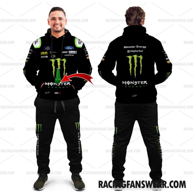 Nascar store - Loyal fans of Riley Herbst's Combo Unisex Pop Top Hoodie + Unisex Long Pants,Unisex Pop Top Hoodie,Unisex Long Pants:vintage nascar racing suit,uniform,apparel,shirts,merch,hoodie,jackets,shorts,sweatshirt,outfits,clothes