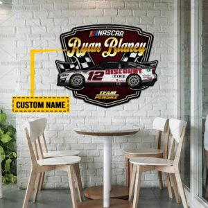 Nascar store - Loyal fans of Ryan Blaney's Cut Metal Signs:vintage nascar racing suit,uniform,apparel,shirts,merch,hoodie,jackets,shorts,sweatshirt,outfits,clothes