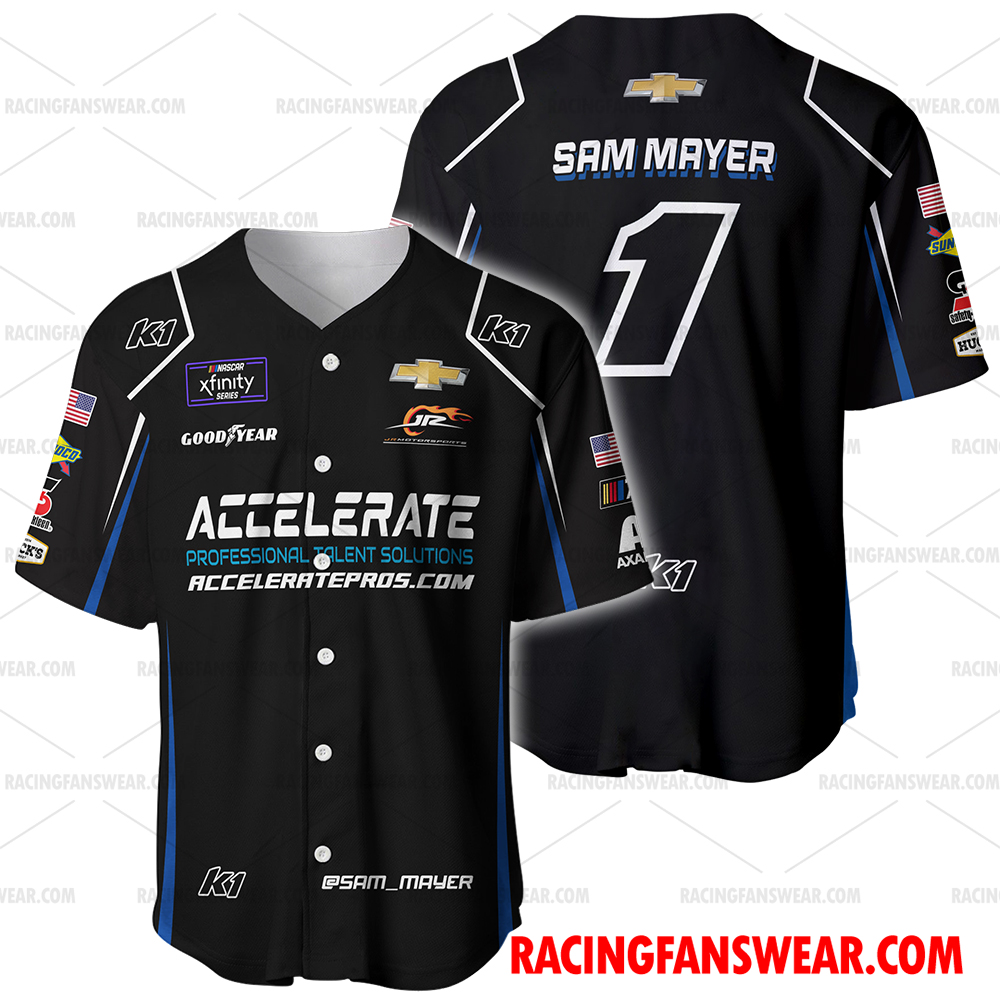 Sam Mayer Nascar Racing 2023 Uniform Apparel Clothes Baseball Jersey ...