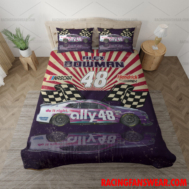 Nascar store - Loyal fans of Alex Bowman's Bedding Duvet Cover + 1/2 Pillow Cases,Blanket Microfiber Fleece,Blanket Premium Sherpa:vintage nascar racing suit,uniform,apparel,shirts,merch,hoodie,jackets,shorts,sweatshirt,outfits,clothes