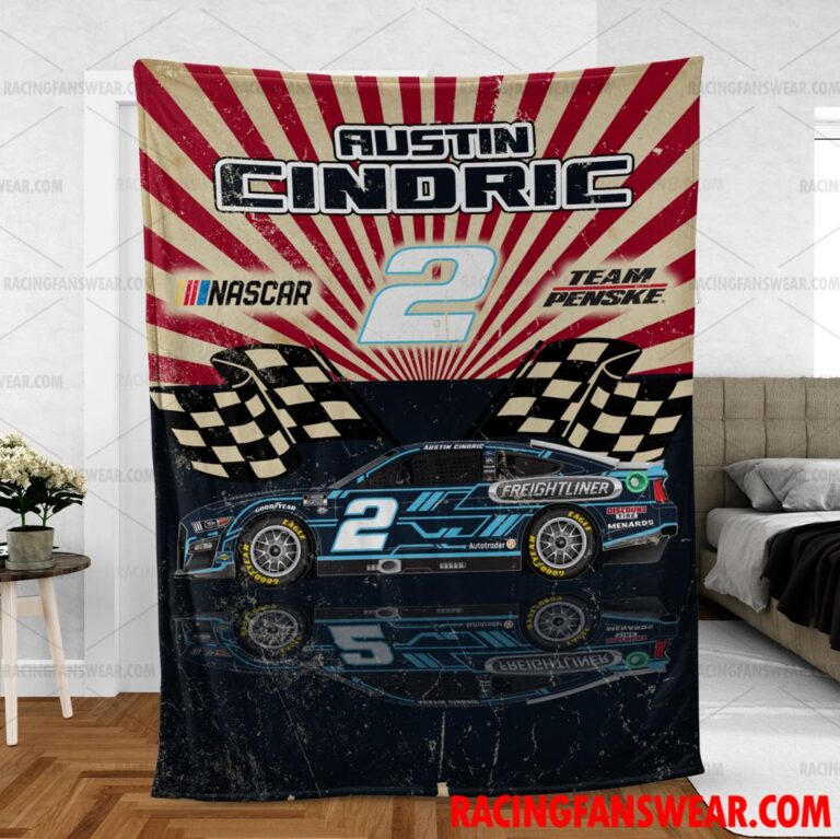 Nascar store - Loyal fans of Austin Cindric's Bedding Duvet Cover + 1/2 Pillow Cases,Blanket Microfiber Fleece,Blanket Premium Sherpa:vintage nascar racing suit,uniform,apparel,shirts,merch,hoodie,jackets,shorts,sweatshirt,outfits,clothes