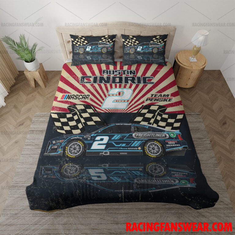 Nascar store - Loyal fans of Austin Cindric's Bedding Duvet Cover + 1/2 Pillow Cases,Blanket Microfiber Fleece,Blanket Premium Sherpa:vintage nascar racing suit,uniform,apparel,shirts,merch,hoodie,jackets,shorts,sweatshirt,outfits,clothes