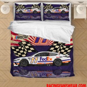 Nascar store - Loyal fans of Denny Hamlin's Bedding Duvet Cover + 1/2 Pillow Cases,Blanket Microfiber Fleece,Blanket Premium Sherpa:vintage nascar racing suit,uniform,apparel,shirts,merch,hoodie,jackets,shorts,sweatshirt,outfits,clothes