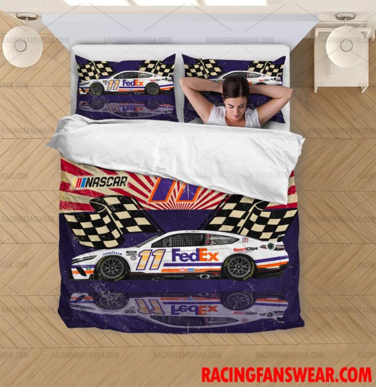 Nascar store - Loyal fans of Denny Hamlin's Bedding Duvet Cover + 1/2 Pillow Cases,Blanket Microfiber Fleece,Blanket Premium Sherpa:vintage nascar racing suit,uniform,apparel,shirts,merch,hoodie,jackets,shorts,sweatshirt,outfits,clothes