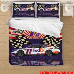 Nascar store - Loyal fans of Denny Hamlin's Bedding Duvet Cover + 1/2 Pillow Cases,Blanket Microfiber Fleece,Blanket Premium Sherpa:vintage nascar racing suit,uniform,apparel,shirts,merch,hoodie,jackets,shorts,sweatshirt,outfits,clothes