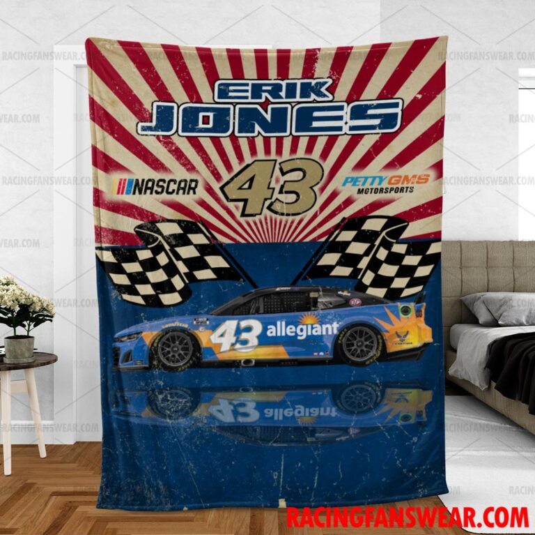 Nascar store - Loyal fans of Erik Jones's Bedding Duvet Cover + 1/2 Pillow Cases,Blanket Microfiber Fleece,Blanket Premium Sherpa:vintage nascar racing suit,uniform,apparel,shirts,merch,hoodie,jackets,shorts,sweatshirt,outfits,clothes