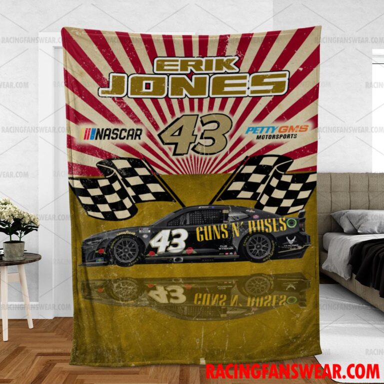 Nascar store - Loyal fans of Erik Jones's Bedding Duvet Cover + 1/2 Pillow Cases,Blanket Microfiber Fleece,Blanket Premium Sherpa:vintage nascar racing suit,uniform,apparel,shirts,merch,hoodie,jackets,shorts,sweatshirt,outfits,clothes