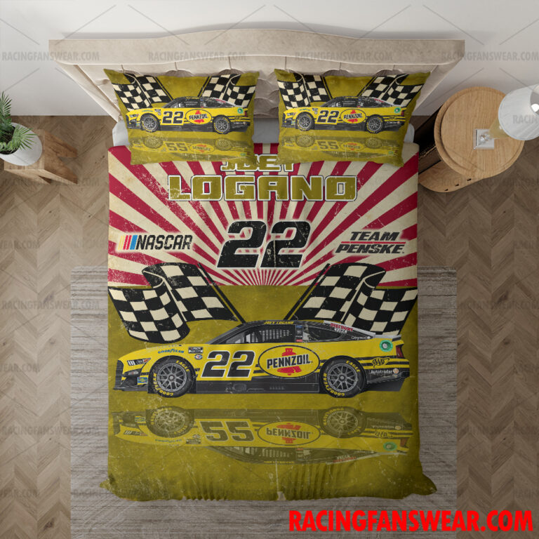 Nascar store - Loyal fans of Joey Logano's Bedding Duvet Cover + 1/2 Pillow Cases,Blanket Microfiber Fleece,Blanket Premium Sherpa:vintage nascar racing suit,uniform,apparel,shirts,merch,hoodie,jackets,shorts,sweatshirt,outfits,clothes