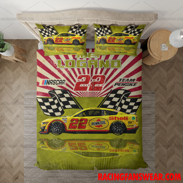 Nascar store - Loyal fans of Joey Logano's Bedding Duvet Cover + 1/2 Pillow Cases,Blanket Microfiber Fleece,Blanket Premium Sherpa:vintage nascar racing suit,uniform,apparel,shirts,merch,hoodie,jackets,shorts,sweatshirt,outfits,clothes