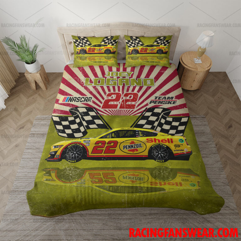 Nascar store - Loyal fans of Joey Logano's Bedding Duvet Cover + 1/2 Pillow Cases,Blanket Microfiber Fleece,Blanket Premium Sherpa:vintage nascar racing suit,uniform,apparel,shirts,merch,hoodie,jackets,shorts,sweatshirt,outfits,clothes