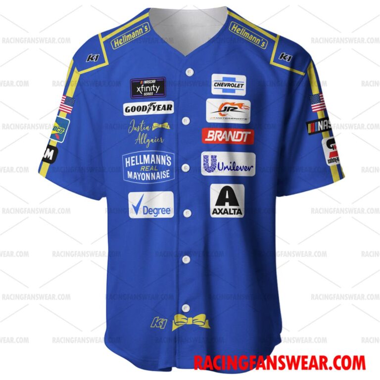 Justin Allgaier Nascar 2022 Racing Uniform Apparel Clothes Baseball ...