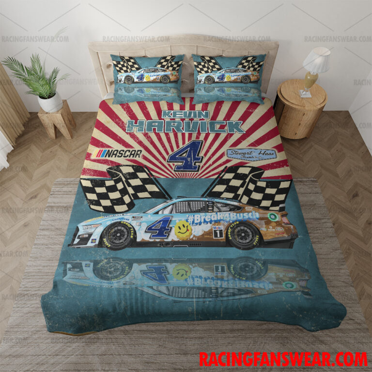 Nascar store - Loyal fans of Kevin Harvick's Bedding Duvet Cover + 1/2 Pillow Cases,Blanket Microfiber Fleece,Blanket Premium Sherpa:vintage nascar racing suit,uniform,apparel,shirts,merch,hoodie,jackets,shorts,sweatshirt,outfits,clothes