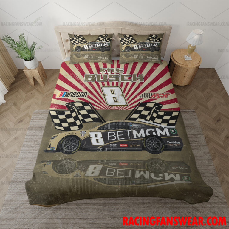 Nascar store - Loyal fans of Kyle Busch's Bedding Duvet Cover + 1/2 Pillow Cases,Blanket Microfiber Fleece,Blanket Premium Sherpa:vintage nascar racing suit,uniform,apparel,shirts,merch,hoodie,jackets,shorts,sweatshirt,outfits,clothes