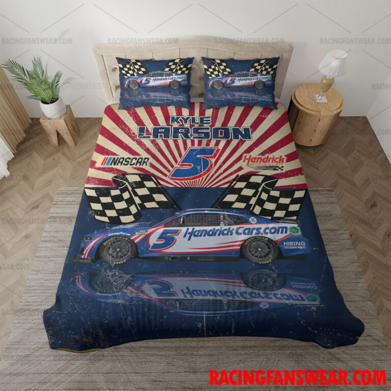 Nascar store - Loyal fans of Kyle Larson's Bedding Duvet Cover + 1/2 Pillow Cases,Blanket Microfiber Fleece,Blanket Premium Sherpa:vintage nascar racing suit,uniform,apparel,shirts,merch,hoodie,jackets,shorts,sweatshirt,outfits,clothes