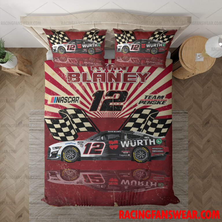 Nascar store - Loyal fans of Ryan Blaney's Bedding Duvet Cover + 1/2 Pillow Cases,Blanket Microfiber Fleece,Blanket Premium Sherpa:vintage nascar racing suit,uniform,apparel,shirts,merch,hoodie,jackets,shorts,sweatshirt,outfits,clothes