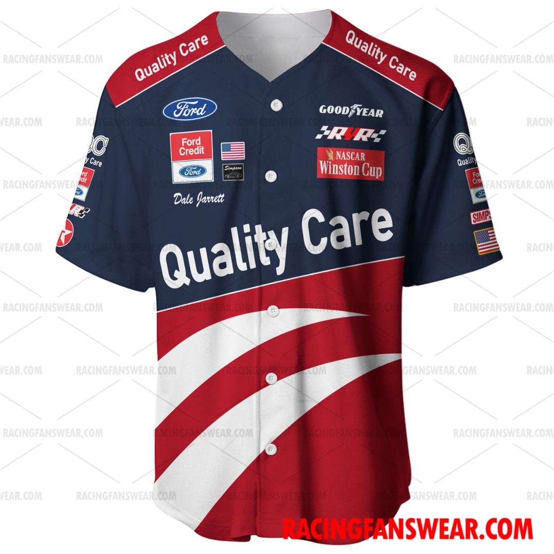 Dale Jarrett Nascar Racing Uniform Apparel Clothes Baseball Jersey ...