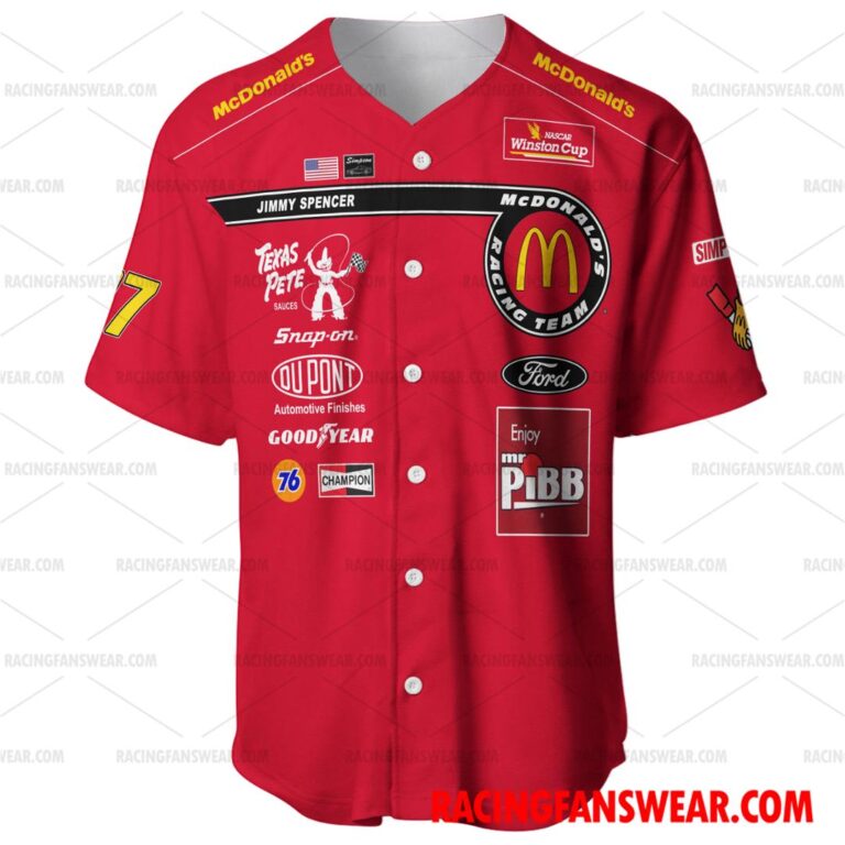 Nascar store - Loyal fans of Jimmy Spencer's Unisex Baseball Jerseys,Kid Baseball Jerseys,Youth Baseball Jerseys,Men's Hockey Jerseys,WoMen's Hockey Jerseys,Youth's Hockey Jerseys:vintage nascar racing suit,uniform,apparel,shirts,merch,hoodie,jackets,shorts,sweatshirt,outfits,clothes