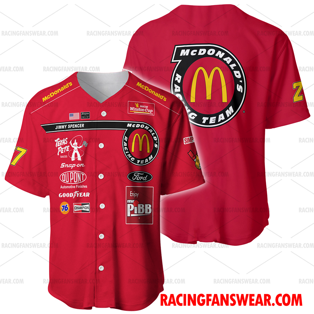 Jimmy Spencer Nascar 1994 Racing Uniform Apparel Clothes Baseball ...