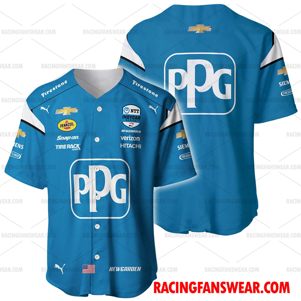 Josef Newgarden IndyCar Racing Uniform Apparel Clothes Baseball Jersey ...