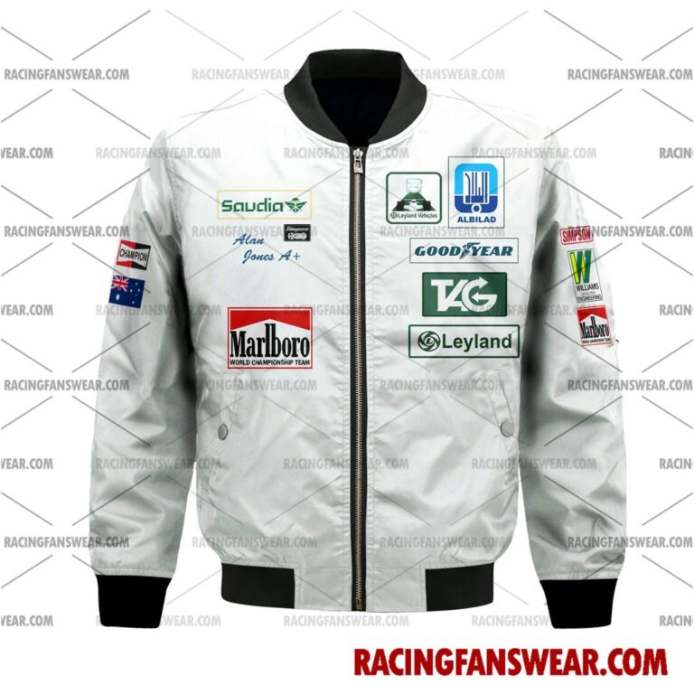 Formula One store - Loyal fans of Alan Jones's Bomber Jacket,Unisex Thick Coat,Unisex Sleeveless Hoodie,Unisex Hooded T-Shirt,Kid Sleeveless Hoodie,Kid Hooded T-Shirts,Kid Thick Coat:vintage formula one racing suit,uniform,apparel,shirts,merch,hoodie,jackets,shorts,sweatshirt,outfits,clothes